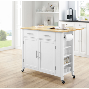 42-Inch Wood Top Kitchen Cart